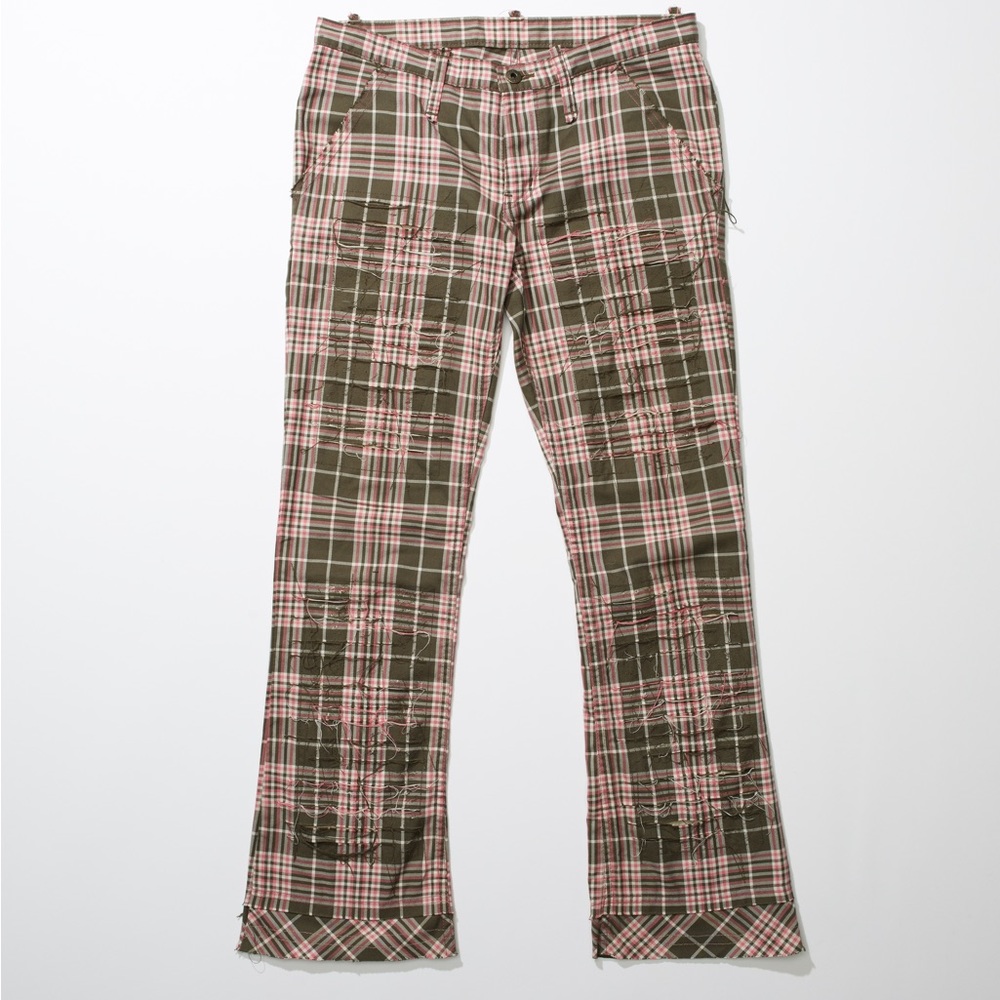 Hysteric Glamour Distressed Plaid Pants